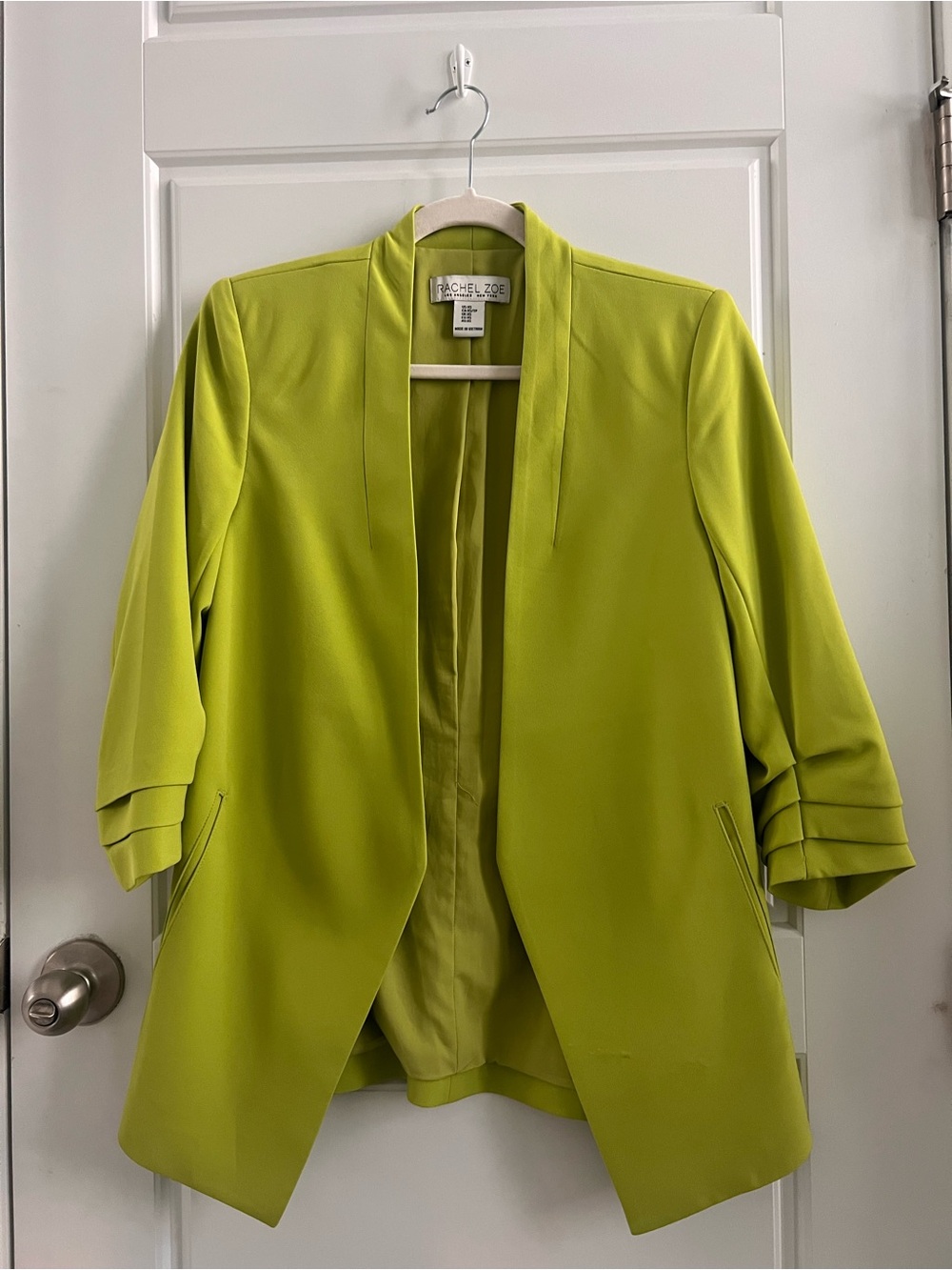 Rachel Zoe Chartreuse Blazer Size XS
